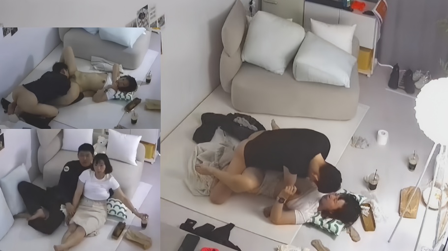 黑客破解家庭摄像头偷拍-少妇中午约男同事回家调试家里的电器，弄好被连续干了两次后匆匆离开